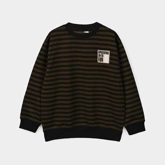 Boys  SweatShirt Speeding In To Fun-BLACK