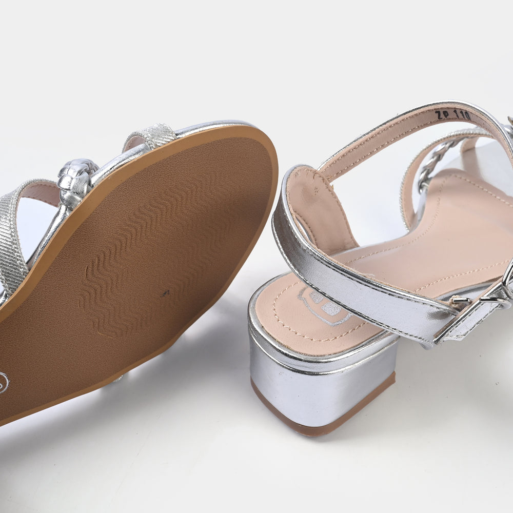 Girls Heel sandal ZP-110-SILVER