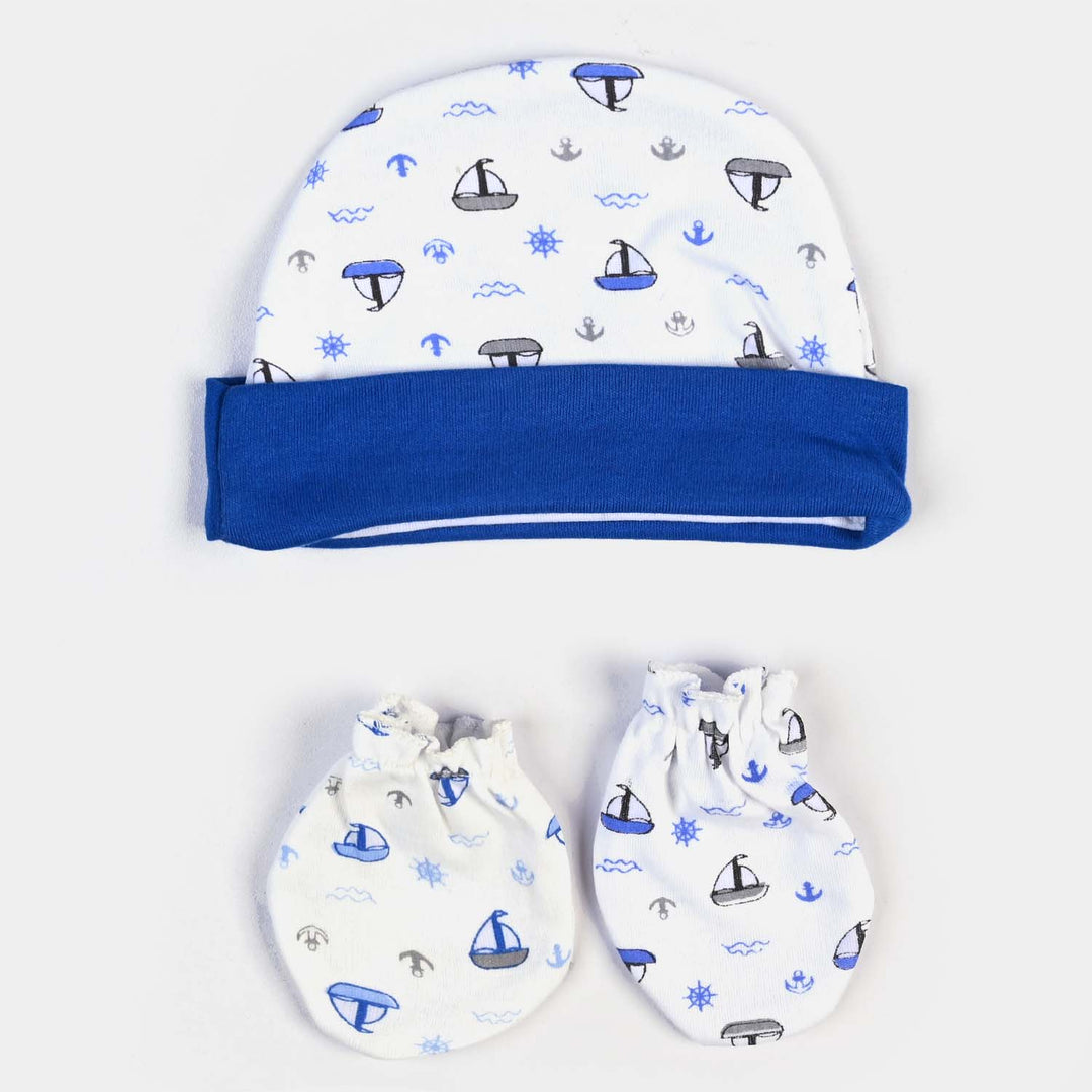 Baby Swaddle With Cap & Mittens Set