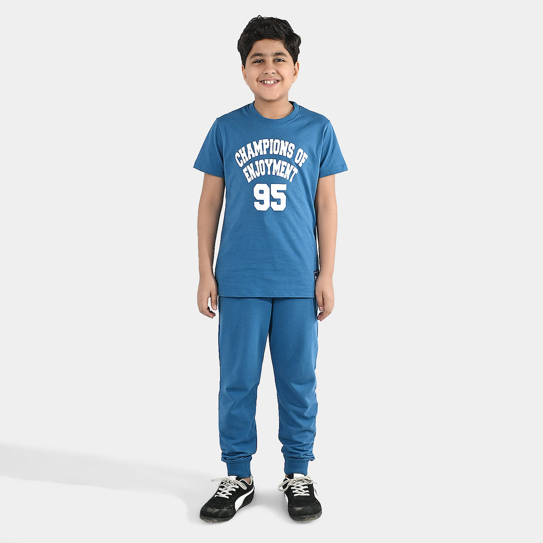 Boys Jersey/Terry 2 Piece Suit Champions - Blue