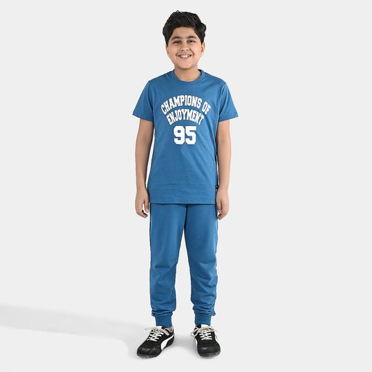 Boys Jersey/Terry 2 Piece Suit Champions - Blue