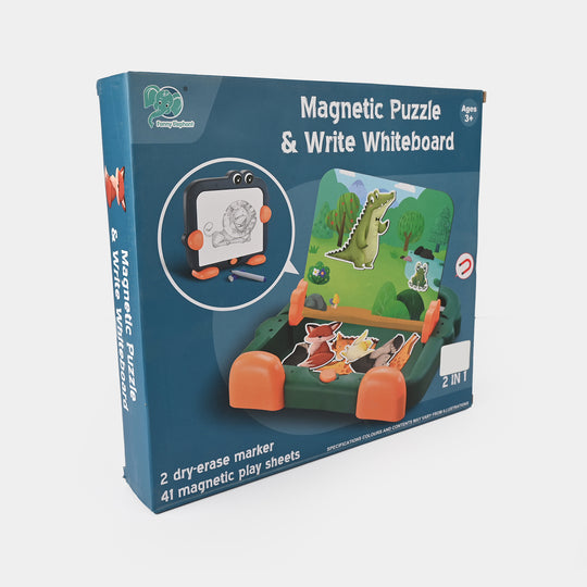 2-in-1 Magnetic Puzzle & Write Whiteboard Set – Educational Toy
