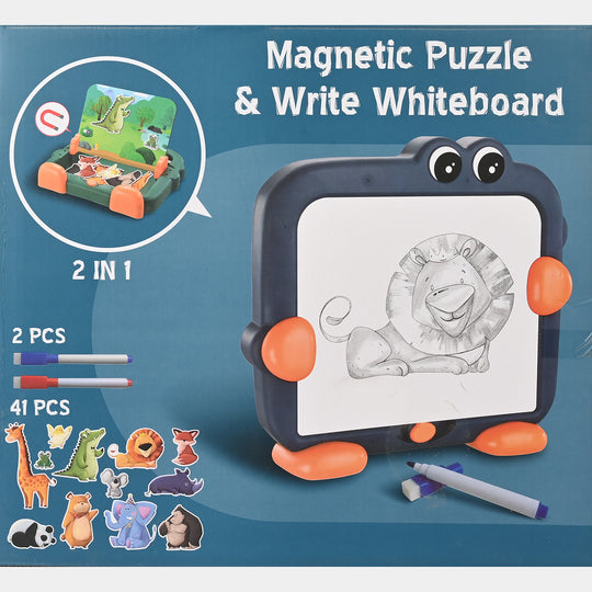 2-in-1 Magnetic Puzzle & Write Whiteboard Set – Educational Toy