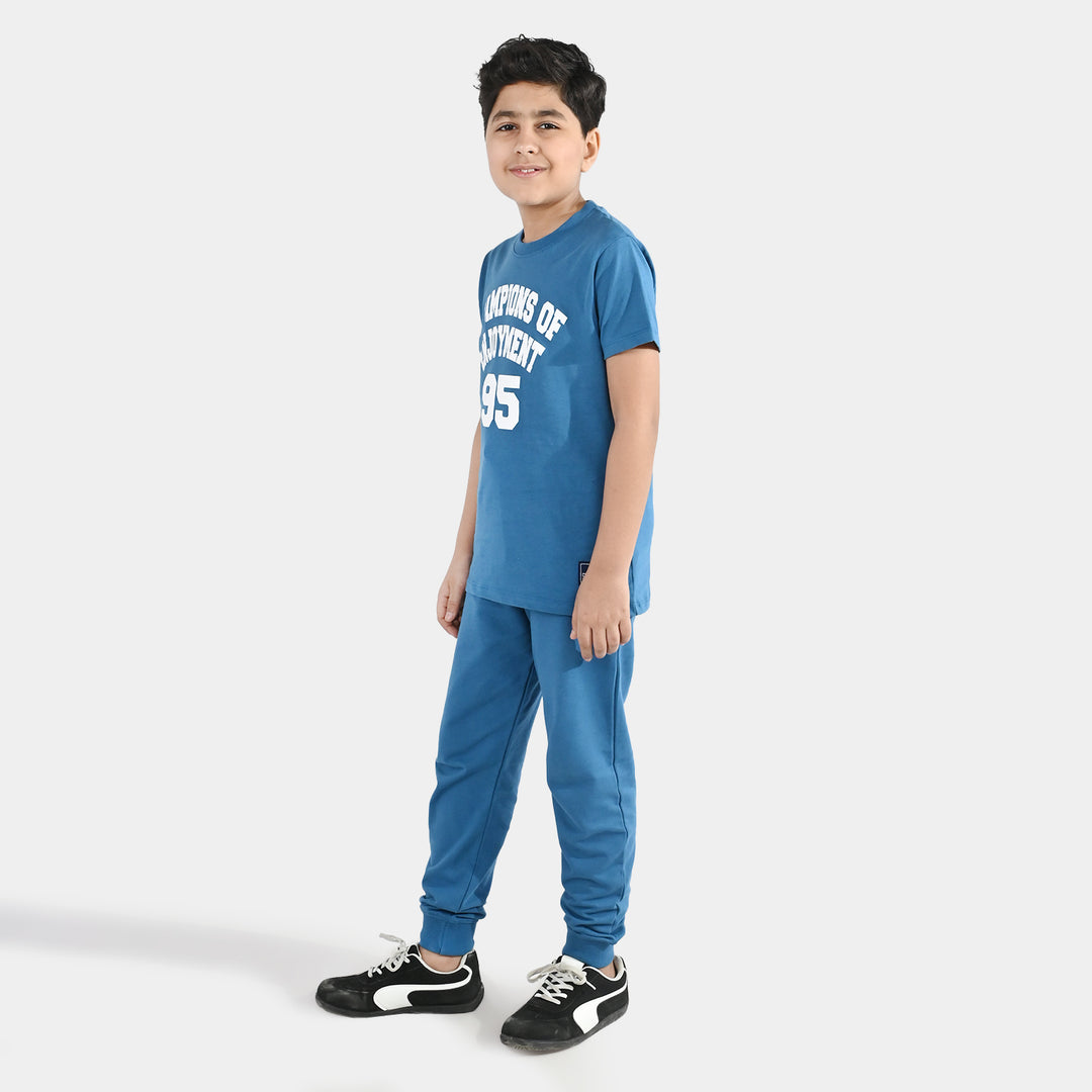 Boys Jersey/Terry 2 Piece Suit Champions - Blue