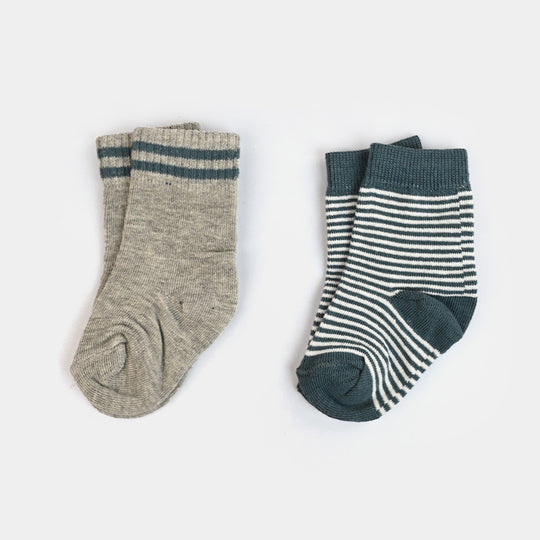 Infant Boys Cotton Socks Pack of 2 - Stripes
