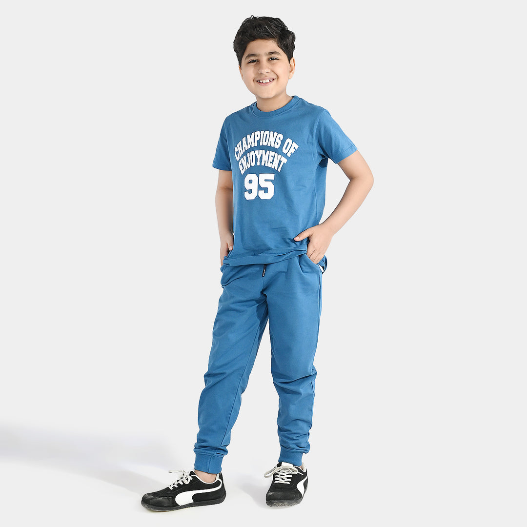 Boys Jersey/Terry 2 Piece Suit Champions - Blue