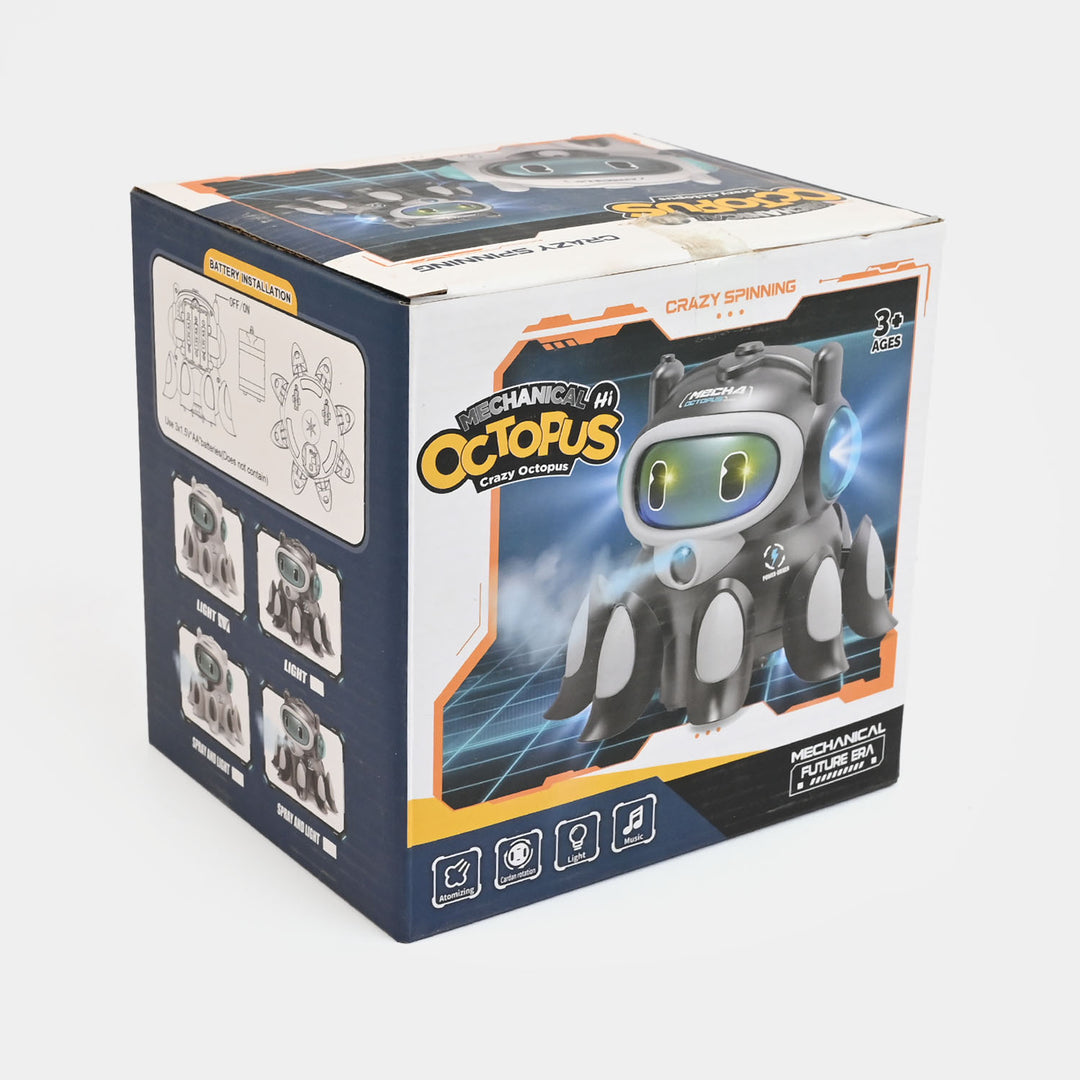 Mechanical Crazy Octopus Toy with Light & Sound
