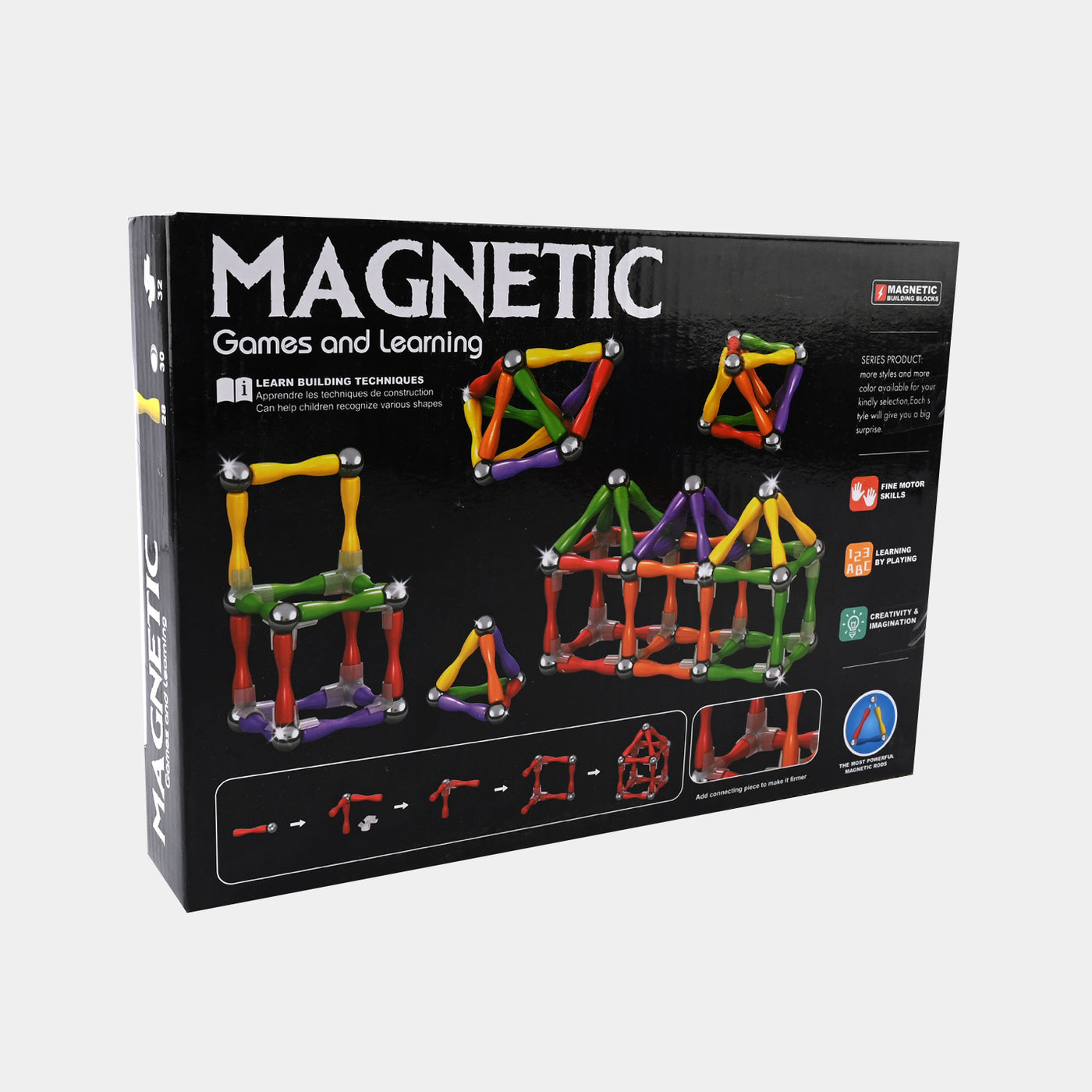 3D Magnetic Learning Building Blocks 90Pcs