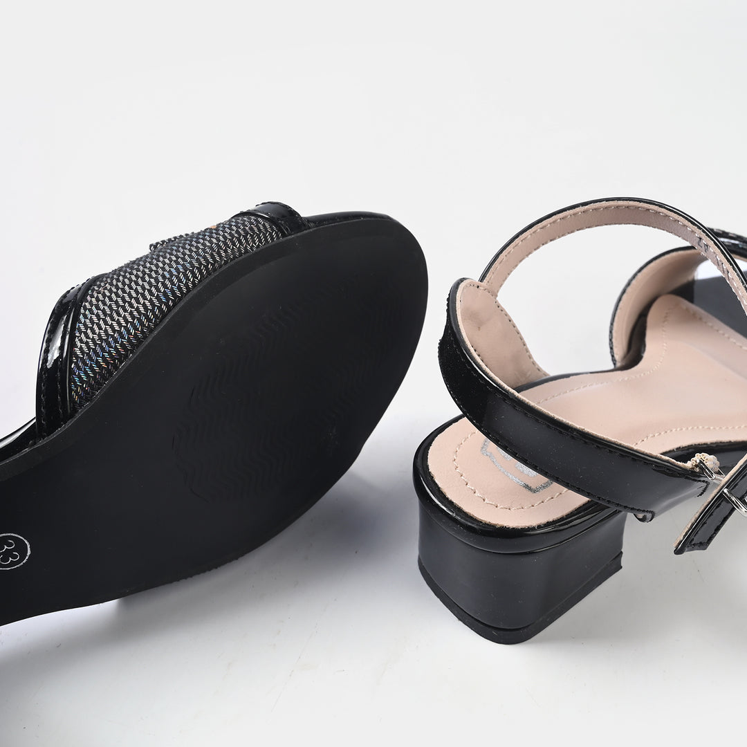 Girls Heel sandal ZP-111-BLACK
