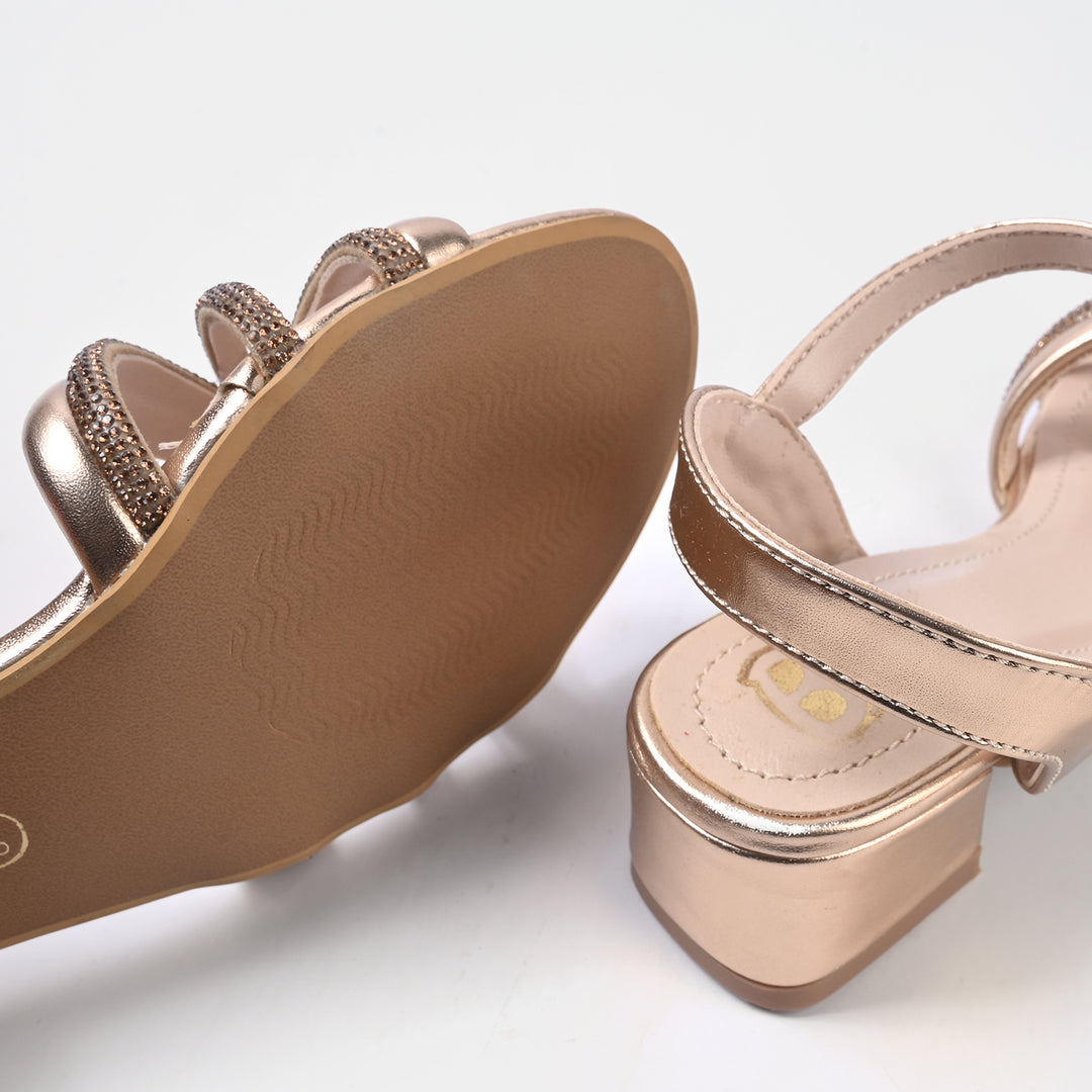 Girls Heel sandal ZP-109-CHAMPAGNE