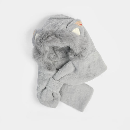 Winter Fur Hat & Muffler | 2Y+