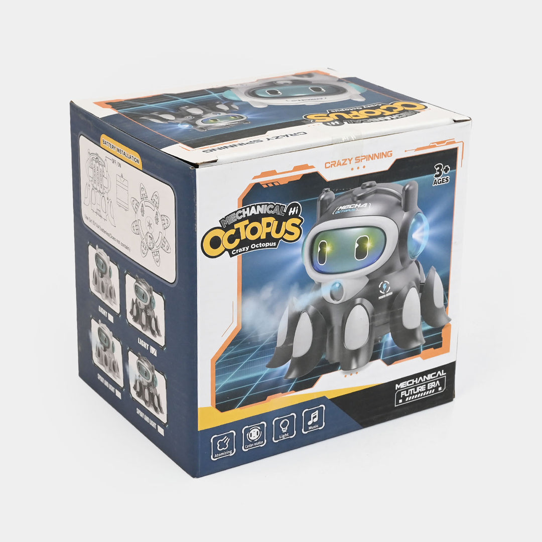 Mechanical Crazy Octopus Toy with Light & Sound