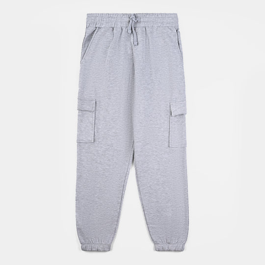 Teens Boys Fleece Knitted Trouser Cargo-H/Grey