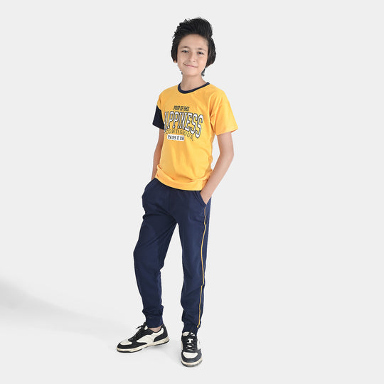 Boys Jersey/Terry 2 Piece Suit Happiness-Gold Fusion