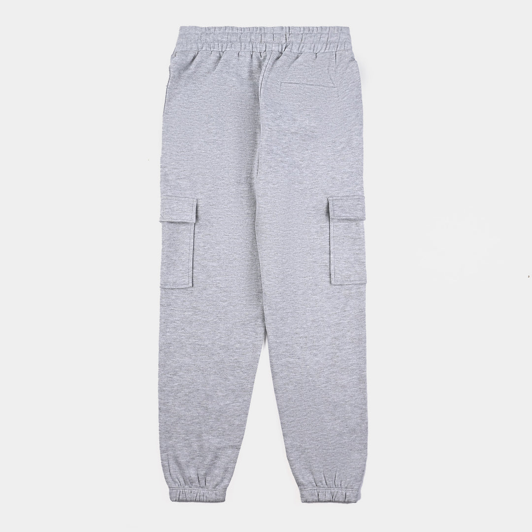 Teens Boys Fleece Knitted Trouser Cargo-H/Grey