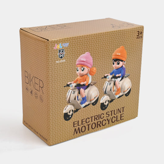 Electric Stunt Biker Motorcycle with Light & Sound