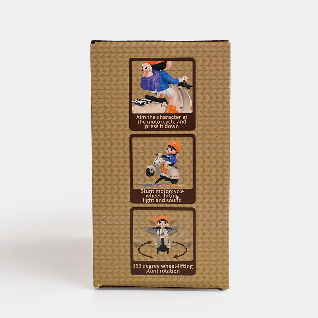 Electric Stunt Biker Motorcycle with Light & Sound