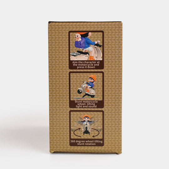 Electric Stunt Biker Motorcycle with Light & Sound