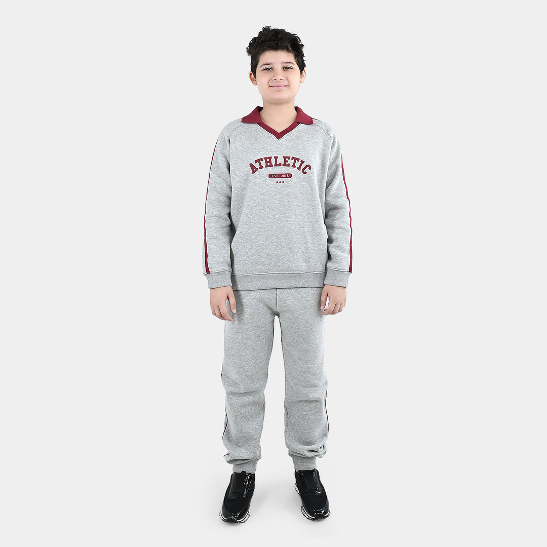 Boys Fleece 2 Piece Suit Athletic-Htr Grey