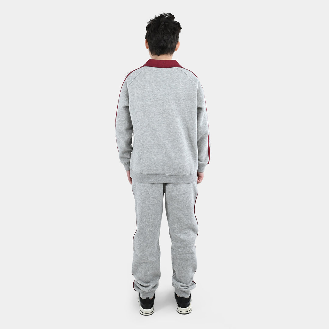 Boys Fleece 2 Piece Suit Athletic-Htr Grey