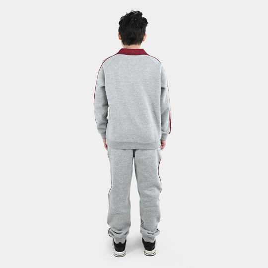 Boys Fleece 2 Piece Suit Athletic-Htr Grey