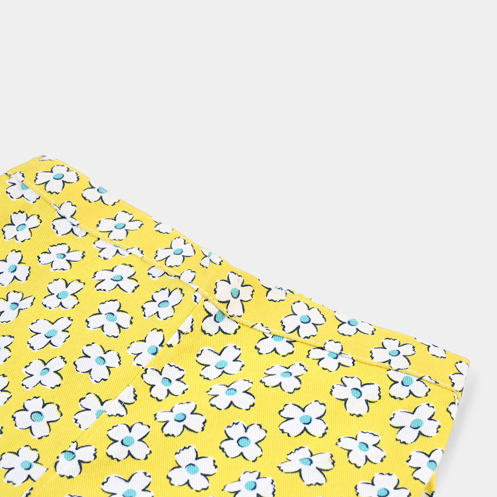 Girls PC Short Small Flower-Yellow