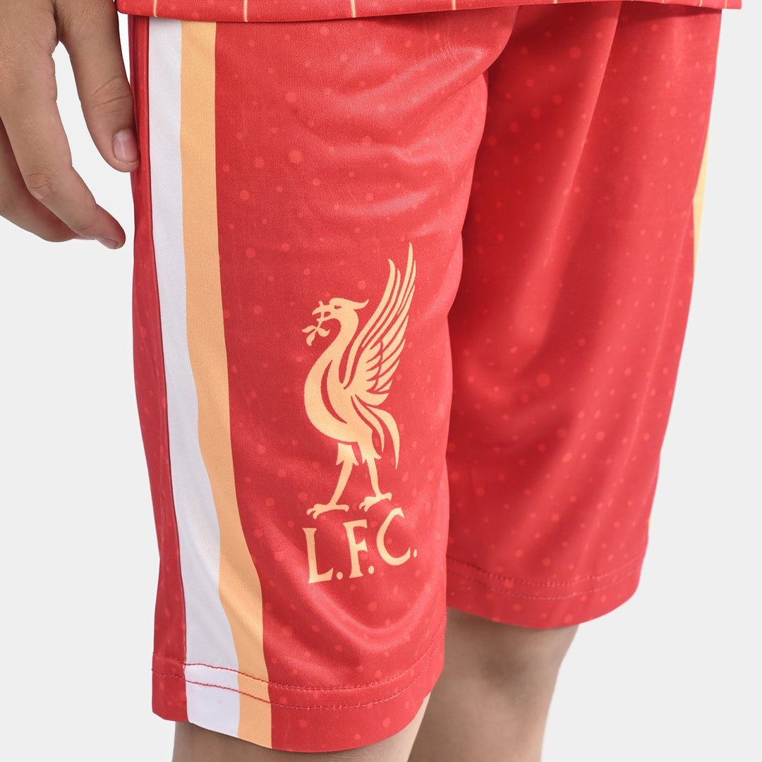 Boys Polyester Jersey 2 Piece Suit-Red