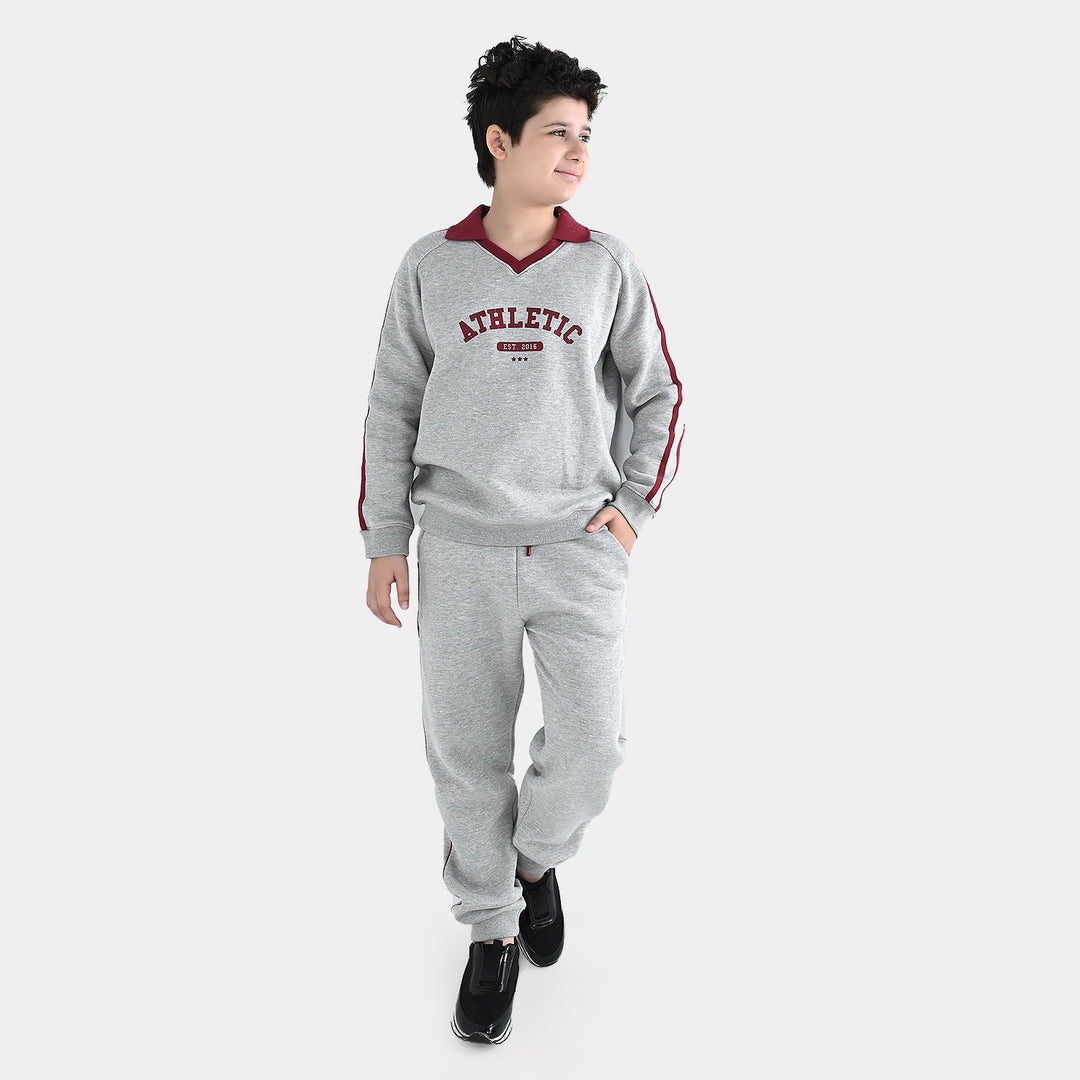 Boys Fleece 2 Piece Suit Athletic-Htr Grey