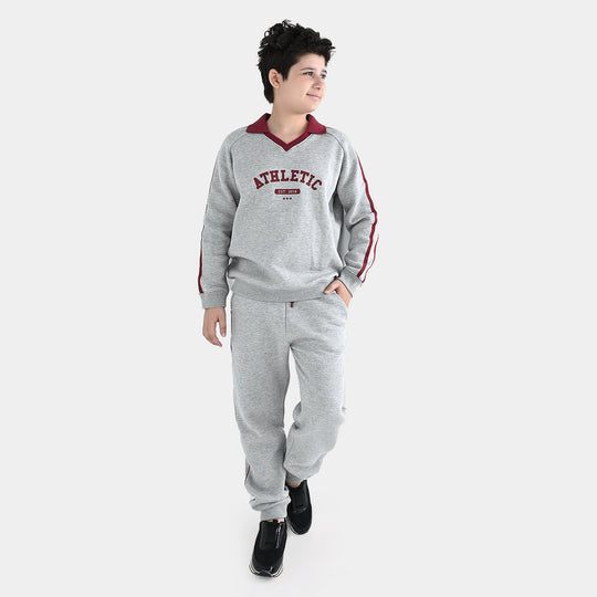 Boys Fleece 2 Piece Suit Athletic-Htr Grey