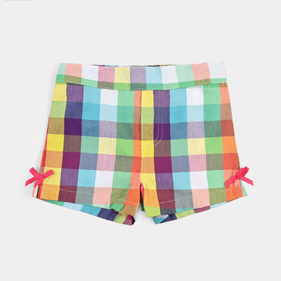 Infant Girls PC Short Multi box check-Multi