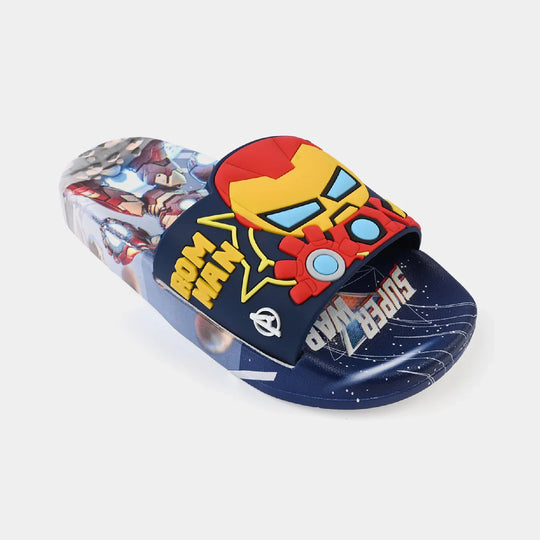 Boys Slippers 208-A8-NAVY