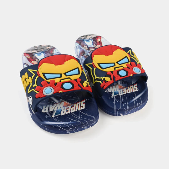 Boys Slippers 208-A8-NAVY