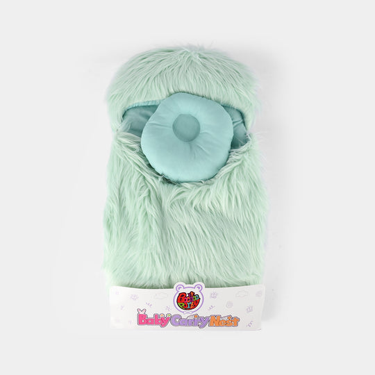 Aqua Fur Baby Carry Nest with Head Pillow