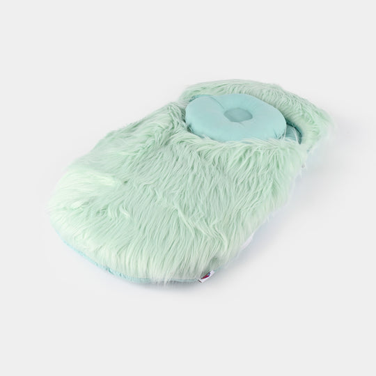 Aqua Fur Baby Carry Nest with Head Pillow