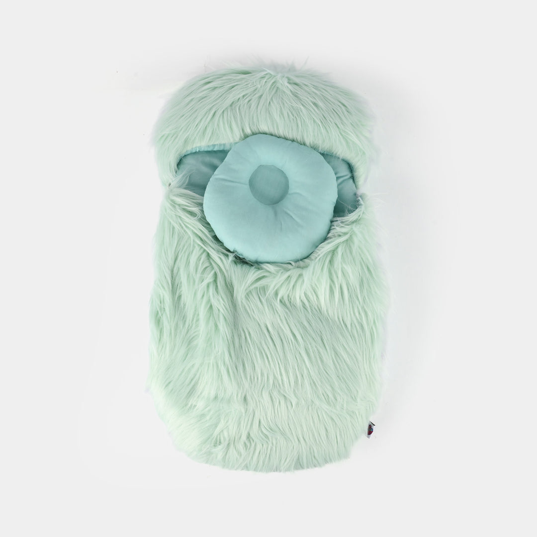 Aqua Fur Baby Carry Nest with Head Pillow