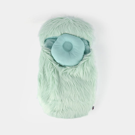 Aqua Fur Baby Carry Nest with Head Pillow
