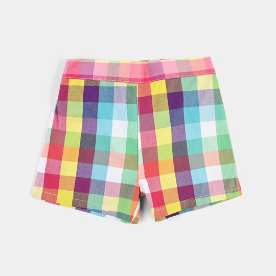 Girls PC Short Multi box check-Multi