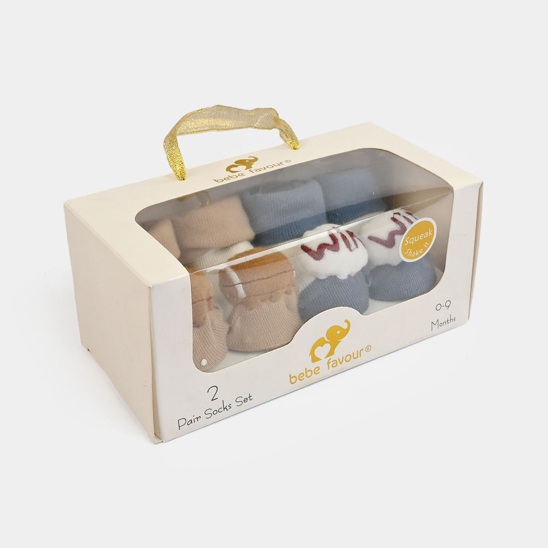 Premium Baby Socks Gift Set | 2 Pairs