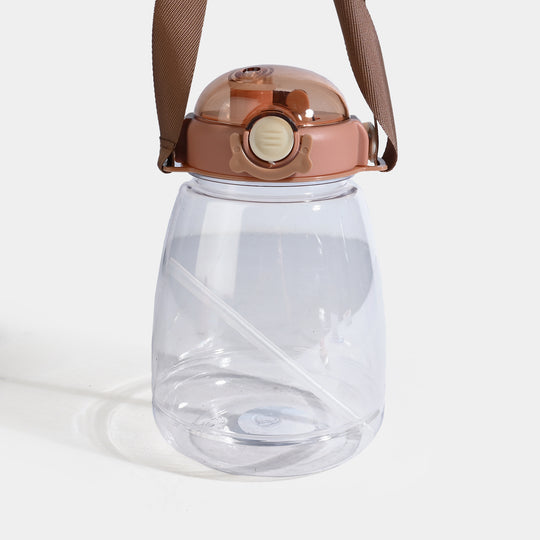 KIDS PLASTIC WATER BOTTLE/BEAKER | SH2688 - BROWN