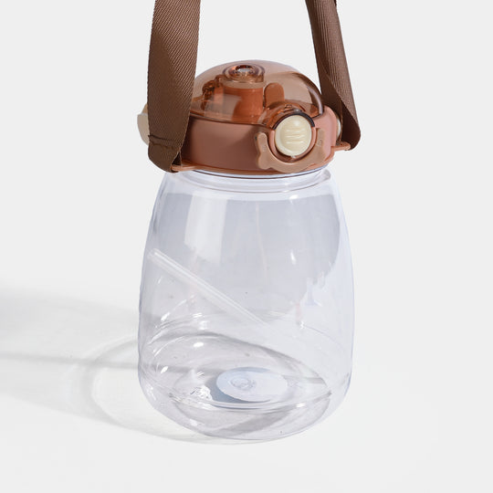 KIDS PLASTIC WATER BOTTLE/BEAKER | SH2688 - BROWN