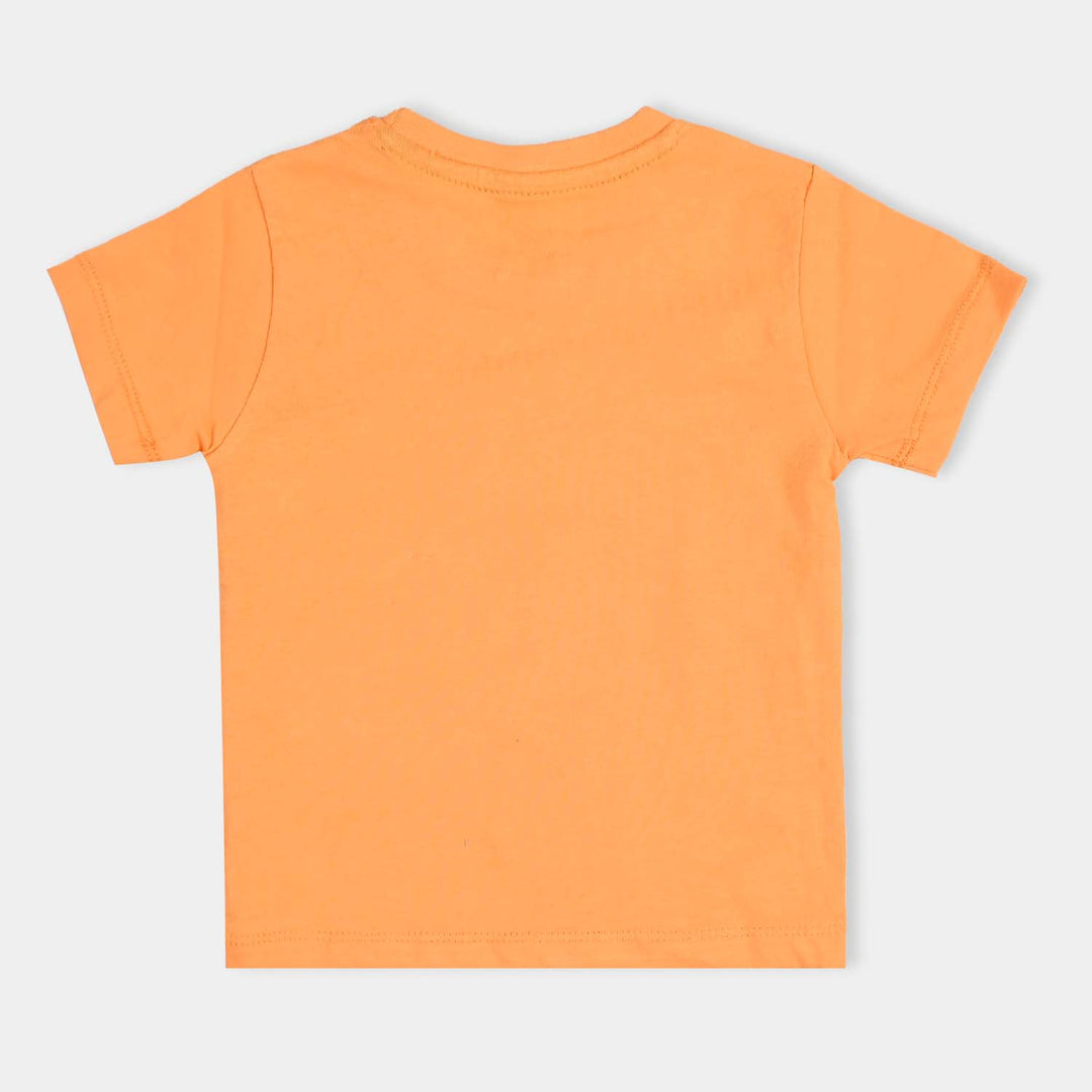 Infant Boys Cotton Jersey Round Neck T-Shirt Octopus-B.Marigold