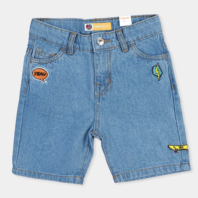 Boys Denim rigid Short Skate-Lt-BLUE