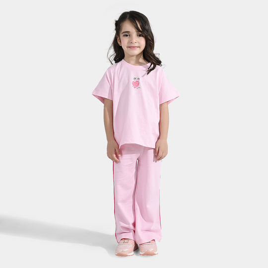 Girls Jersey/Terry 2-Piece Suit (Own Island) - Pink