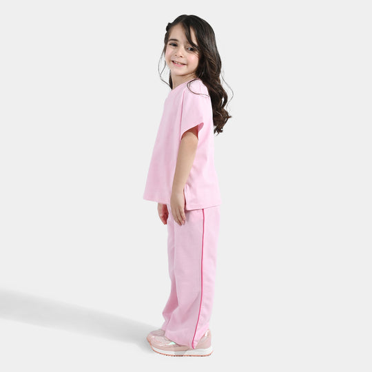 Girls Jersey/Terry 2-Piece Suit (Own Island) - Pink