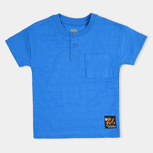 Boys Cotton Jersey T-Shirt H/S Surf Time-B.Blue