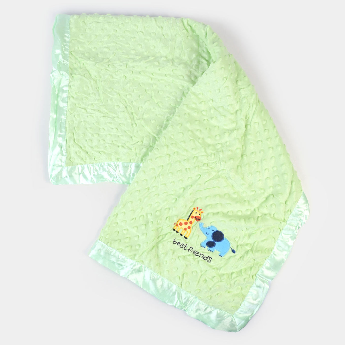 Wrapping Blanket Minky Dot + Sherpa | Green