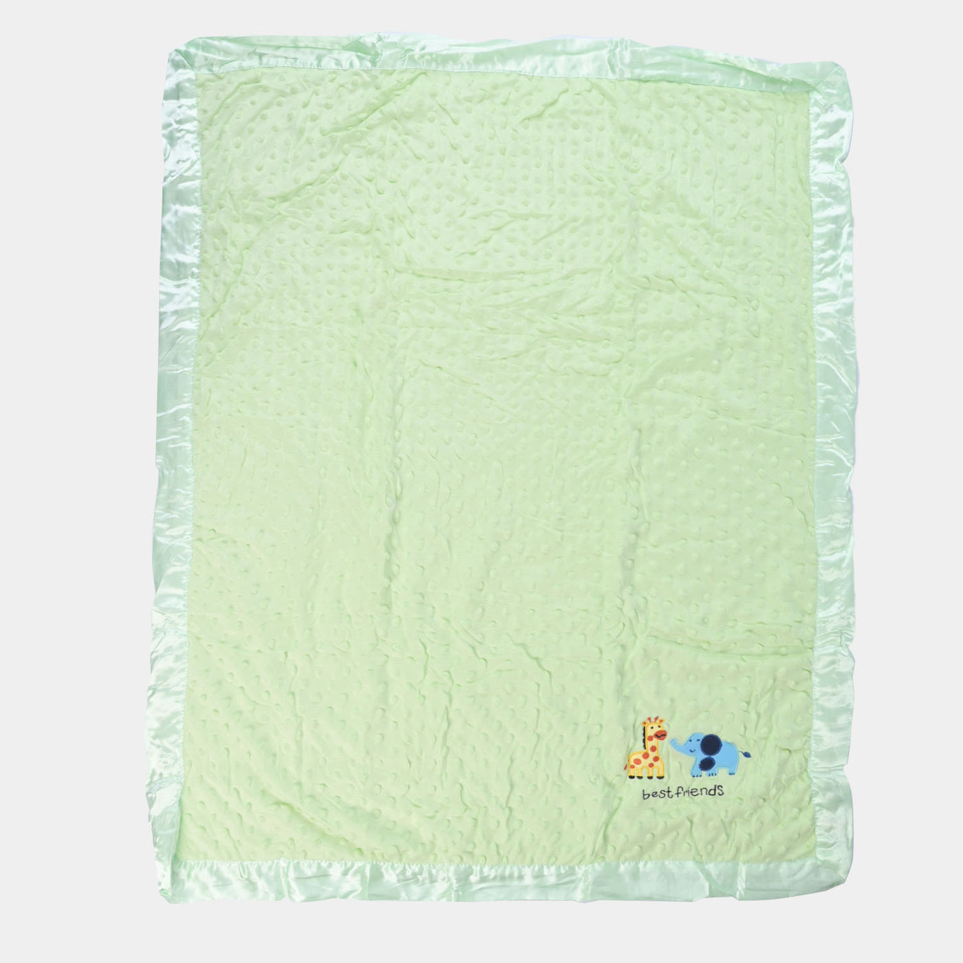 Wrapping Blanket Minky Dot + Sherpa | Green