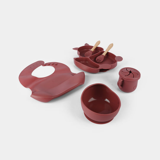 Adorable Food Grade Silicone Baby Tableware Set 9Pcs Set | Navy 1545