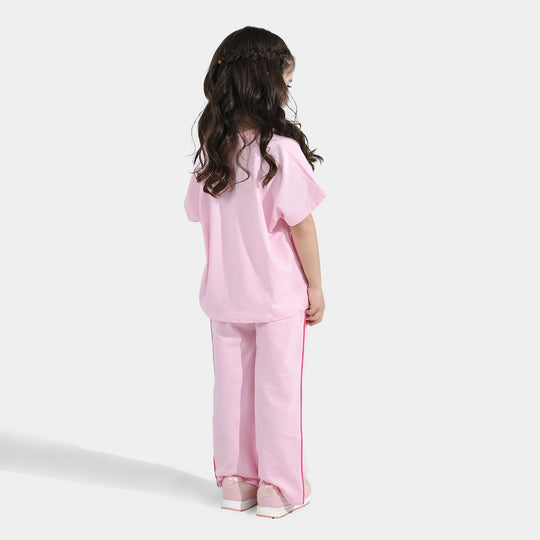 Girls Jersey/Terry 2-Piece Suit (Own Island) - Pink