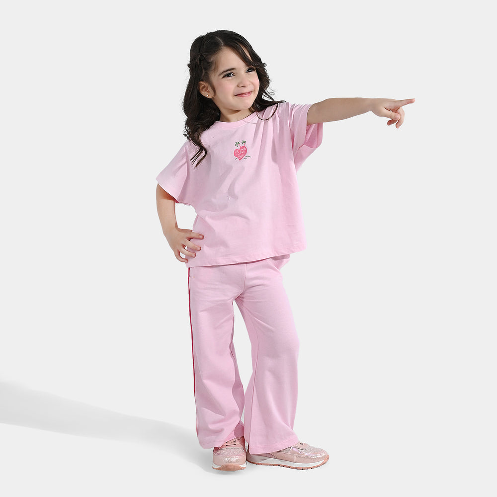 Girls Jersey/Terry 2-Piece Suit (Own Island) - Pink